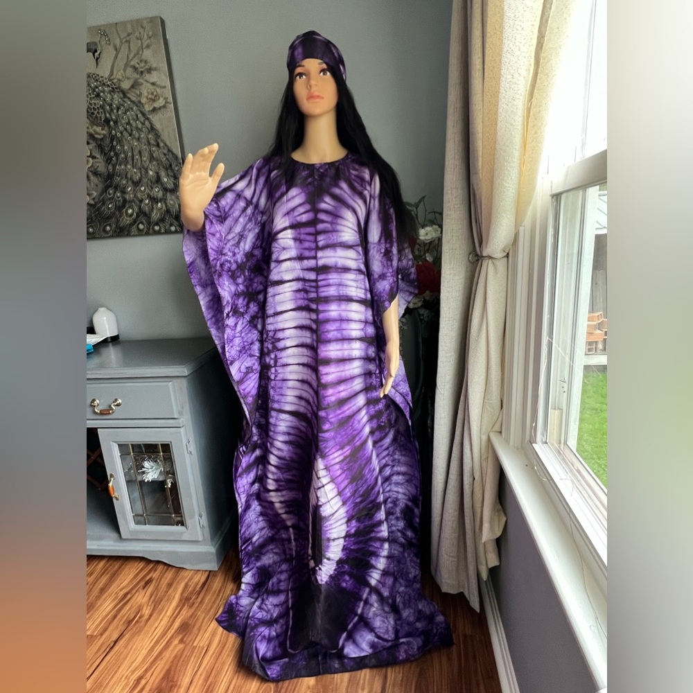 Beautiful purple tie-dye long dress 💜💜💜
